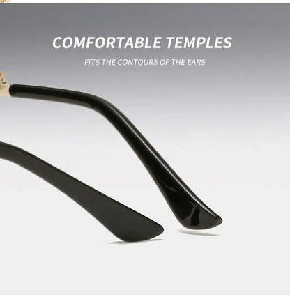 Classic Narrow Metal Sunglasses – Sleek Rectangle Design for Men & Women