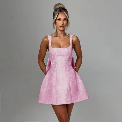 Elegant Bodycon Party Dress – White Jacquard Backless Maxi Dress by NIDANSSI