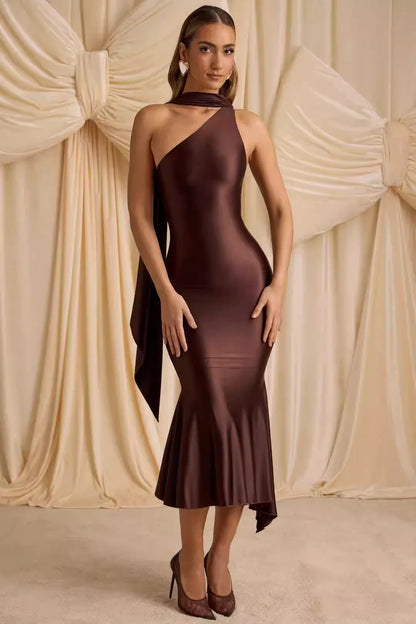 Elegant Backless Slim Fit Dress for Women – Summer 2025 Fashion Staple