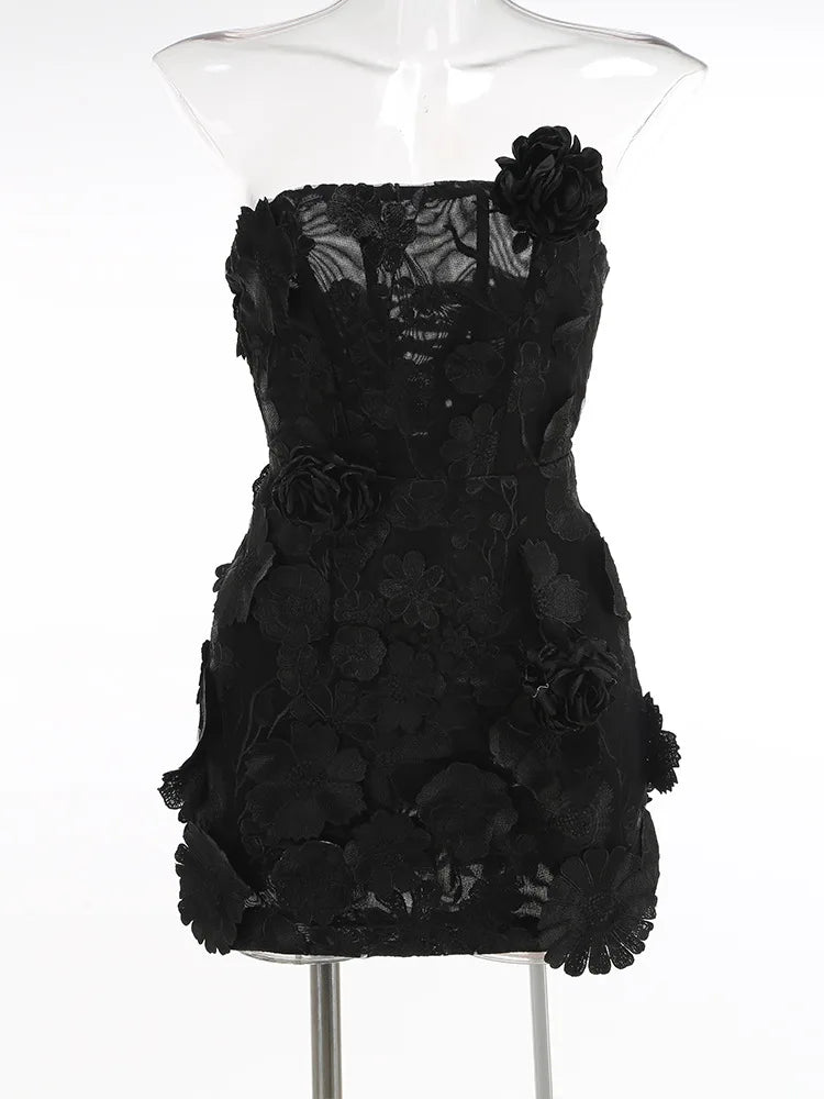 Retro Elegance: Women’s 2025 Floral Embroidery Bodycon Party Dress