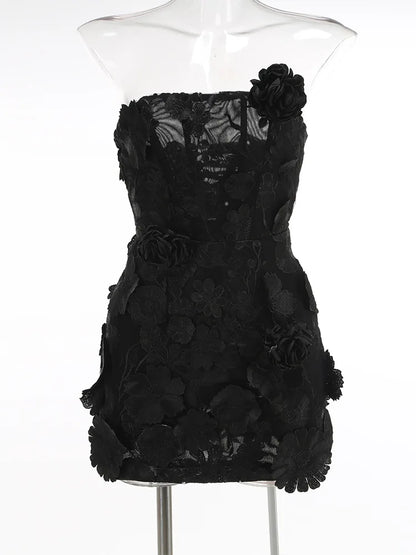 Retro Elegance: Women’s 2025 Floral Embroidery Bodycon Party Dress
