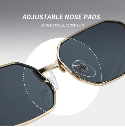 Classic Narrow Metal Sunglasses – Sleek Rectangle Design for Men & Women