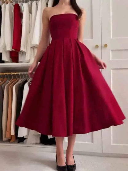 Sexy & Sophisticated: NIDANSSI Strapless Backless Bodycon Dress for Women