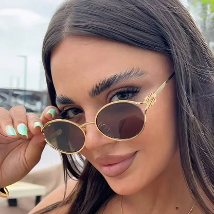 Luxury Metal Frame Optical Glasses – Small UV Protection Shades for Daily Wear