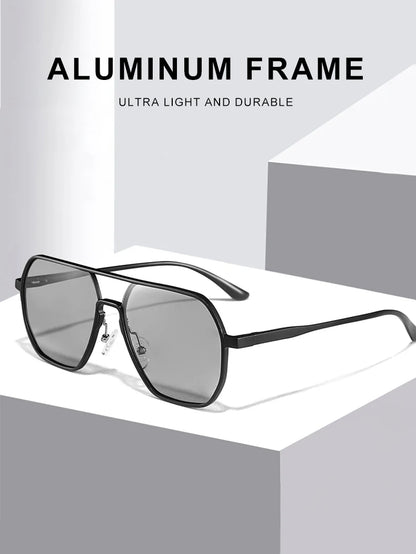 Unisex Aluminum Chameleon Sunglasses – CLLOIO Polarized UV Protection Eyewear