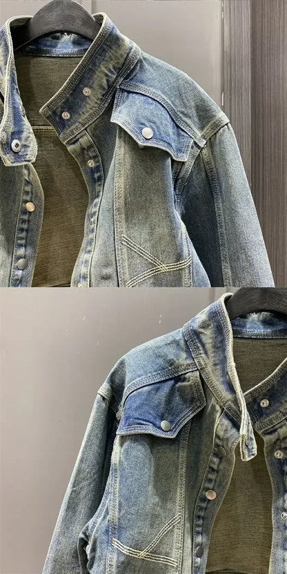 Retro Denim Jacket for Women – Low-Cost 2025 Fashion Outerwear