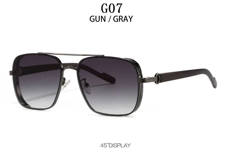 Trendy Vintage Square Sunglasses for Men & Women – Luxe Steampunk Style