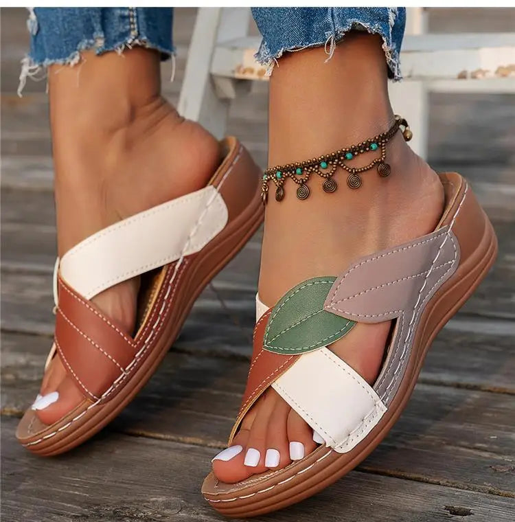 Women’s Comfy Walking Sandals – Breathable Slip-On Wedges for Summer Style
