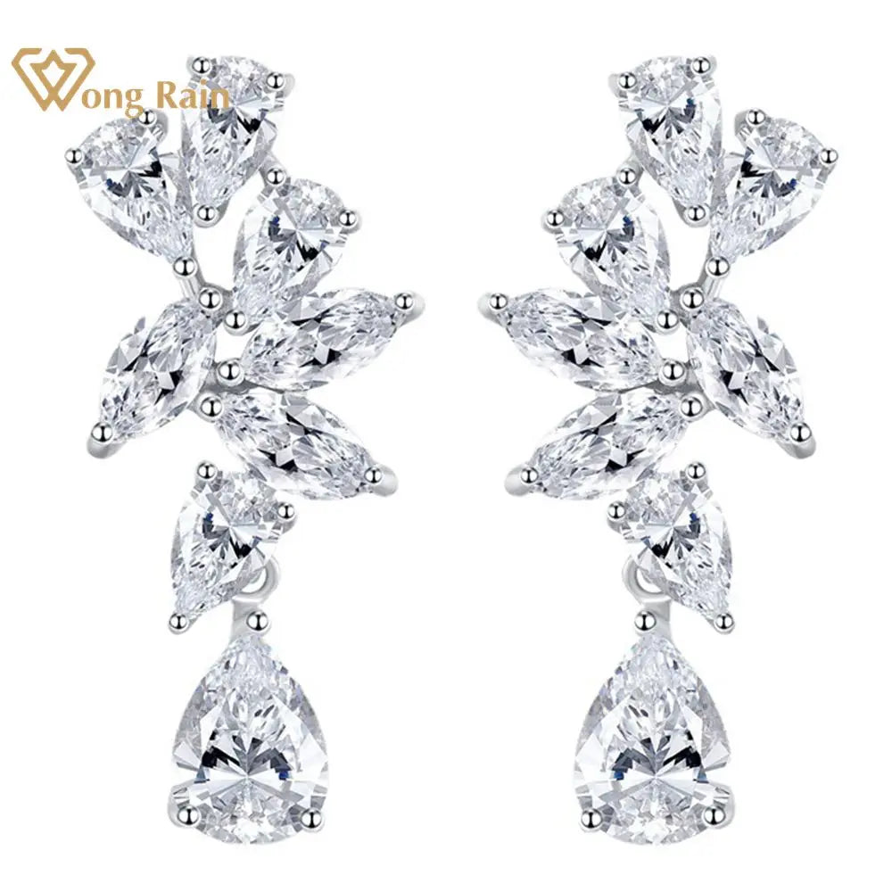 Luxury White Sapphire Drop Earrings – Wedding & Gift Jewelry