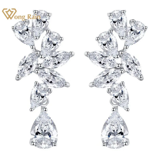 Luxury White Sapphire Drop Earrings – Wedding & Gift Jewelry