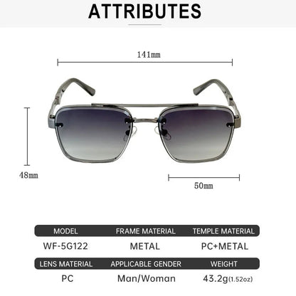 Trendy Vintage Sunglasses – Luxury Square Shades for Men and Women, Zonnebril Style