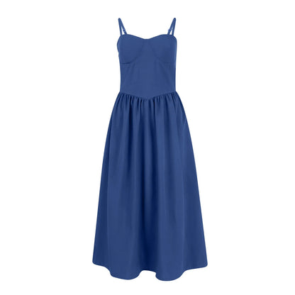 Sexy Sleeveless A-Line Dress for Women – Mid-Length Feminine Summer Style