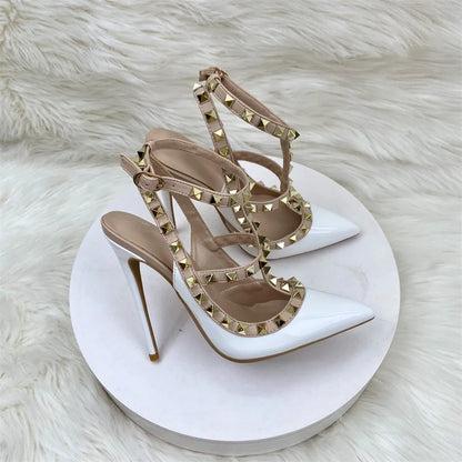 Bold Rivet Stiletto Heels – Summer Party Pumps in 8CM/10CM/12CM