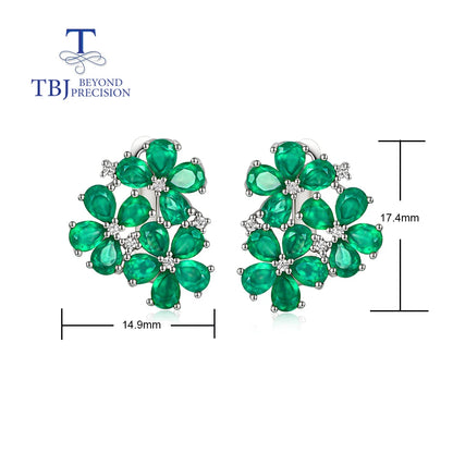 Romantic Bloom – 925 Silver Earrings with Natural Gemstones