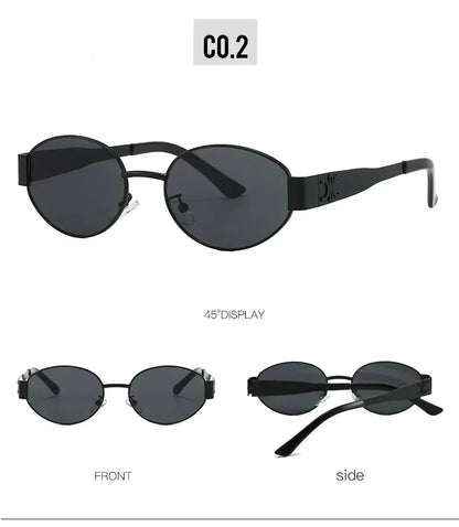 Unisex Fashion Metal Frame Sunglasses – Stylish Designer UV400 Shades