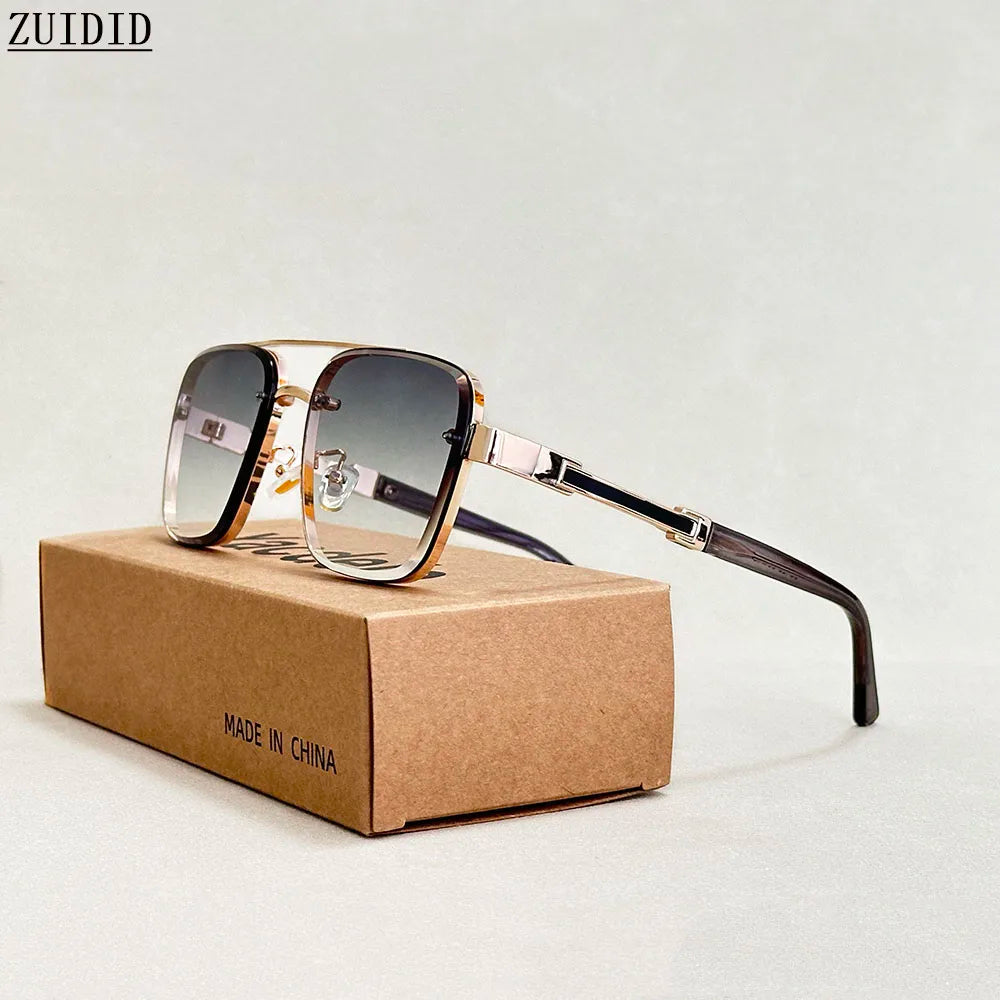 Trendy Vintage Sunglasses – Luxury Square Shades for Men and Women, Zonnebril Style