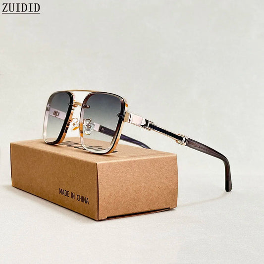 Trendy Vintage Sunglasses – Luxury Square Shades for Men and Women, Zonnebril Style
