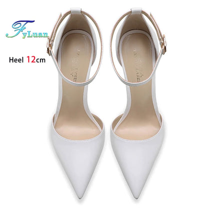 Spring Summer Fashion Sheepskin Heels – Women’s Buckle Strap Sandals (6–12cm)