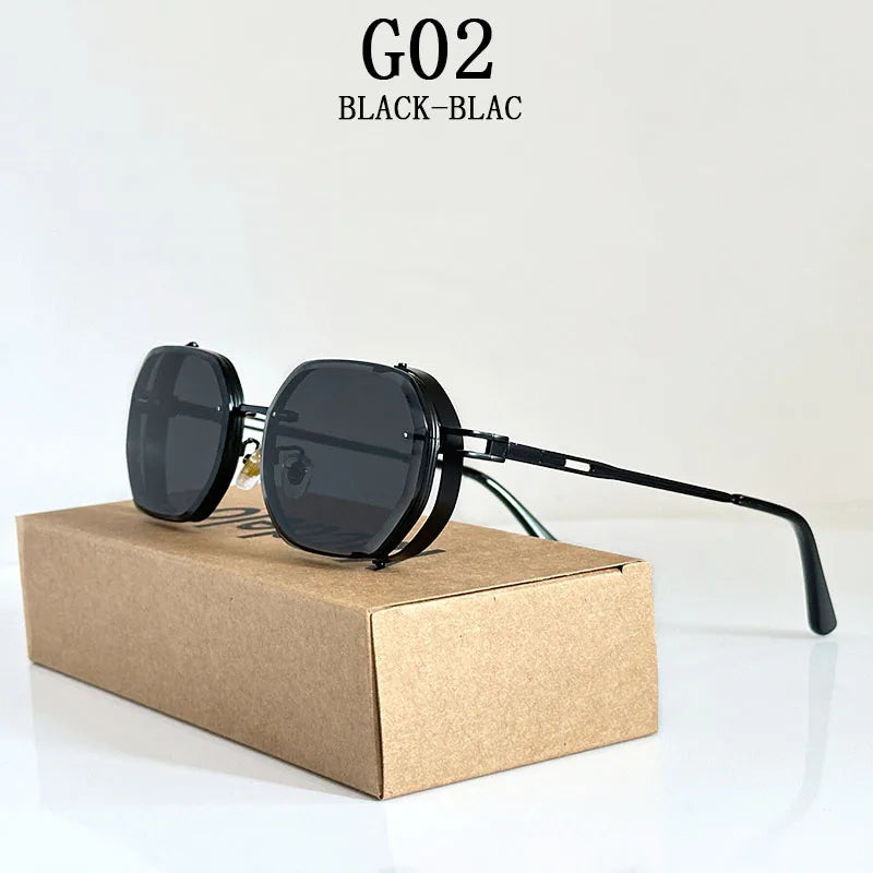 CyberRetro Vibe – Men’s & Women’s Steampunk Polarized Shades