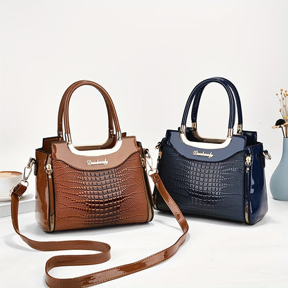 Crocodile Pattern Shoulder Bag – Stylish & Functional Tote for Everyday Use