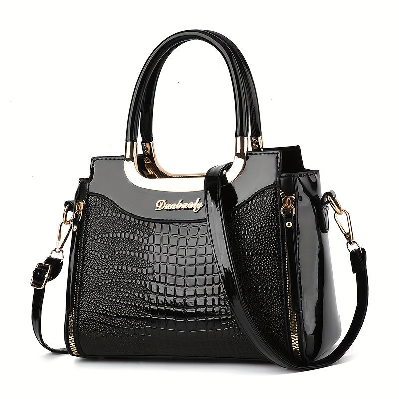 Crocodile Pattern Shoulder Bag – Stylish & Functional Tote for Everyday Use