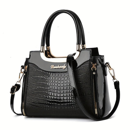 Crocodile Pattern Shoulder Bag – Stylish & Functional Tote for Everyday Use