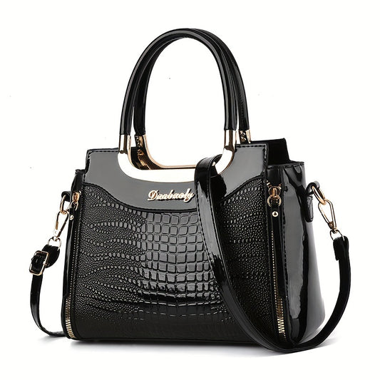 Crocodile Pattern Shoulder Bag – Stylish & Functional Tote for Everyday Use